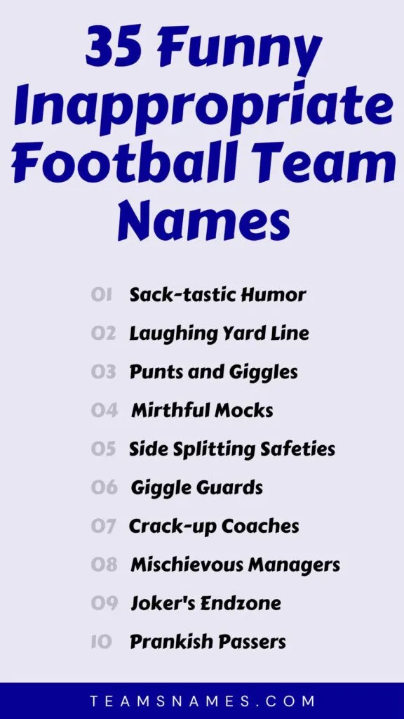 Funny Fantasy Football Names: Top Rude Team Names Here!